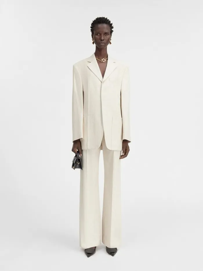 Women Coats and Jackets JACQUEMUS The Man039s Jacket Light Beige