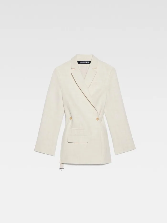Women Coats and Jackets JACQUEMUS The Tibau Jacket Offwhite Women Coats and Jackets JACQUEMUS The Tibau Jacket Offwhite