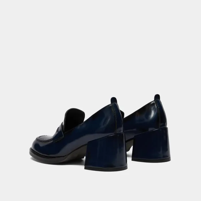 Women College Loafers With Heels Blue JONAK Loafers