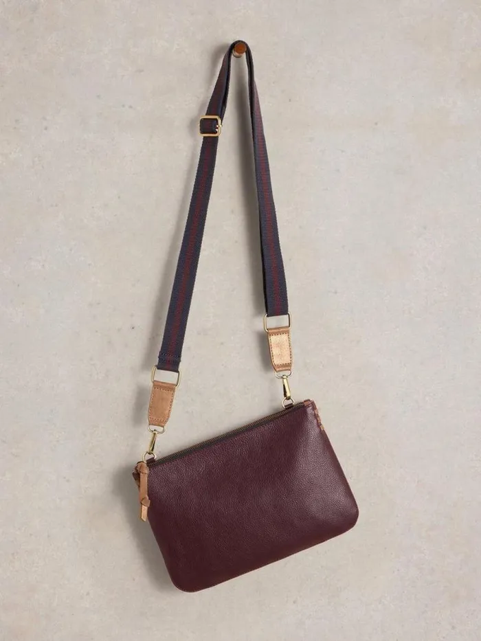 Women Connie Double Pouch Crossbody Coloured Metallic White Stuff Bags and Purses