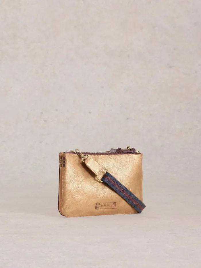 Women Connie Double Pouch Crossbody Coloured Metallic White Stuff Bags and Purses Women Connie Double Pouch Crossbody Coloured Metallic White Stuff Bags and Purses