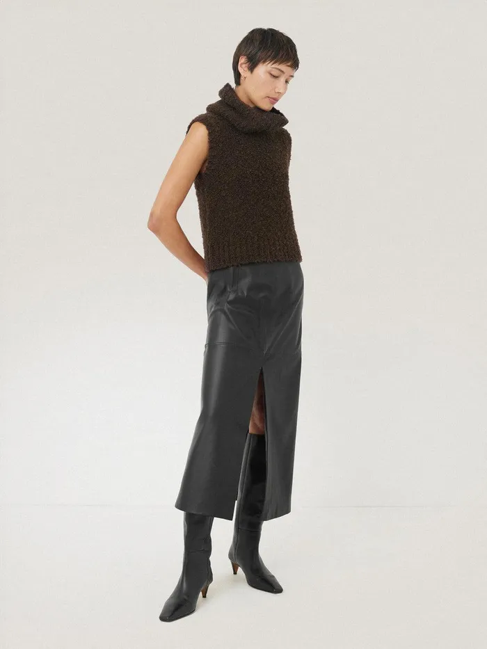 Women Cosy Boucle Tank And Snood Brown Jigsaw Pyjamas and Loungewear