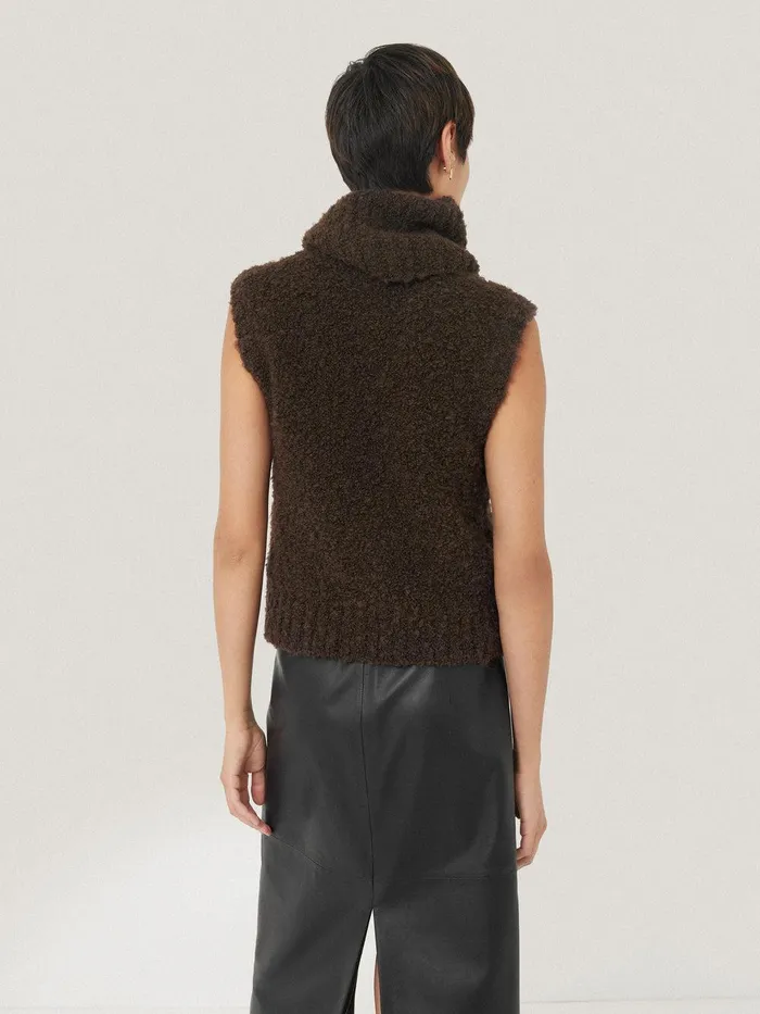 Women Cosy Boucle Tank And Snood Brown Jigsaw Pyjamas and Loungewear