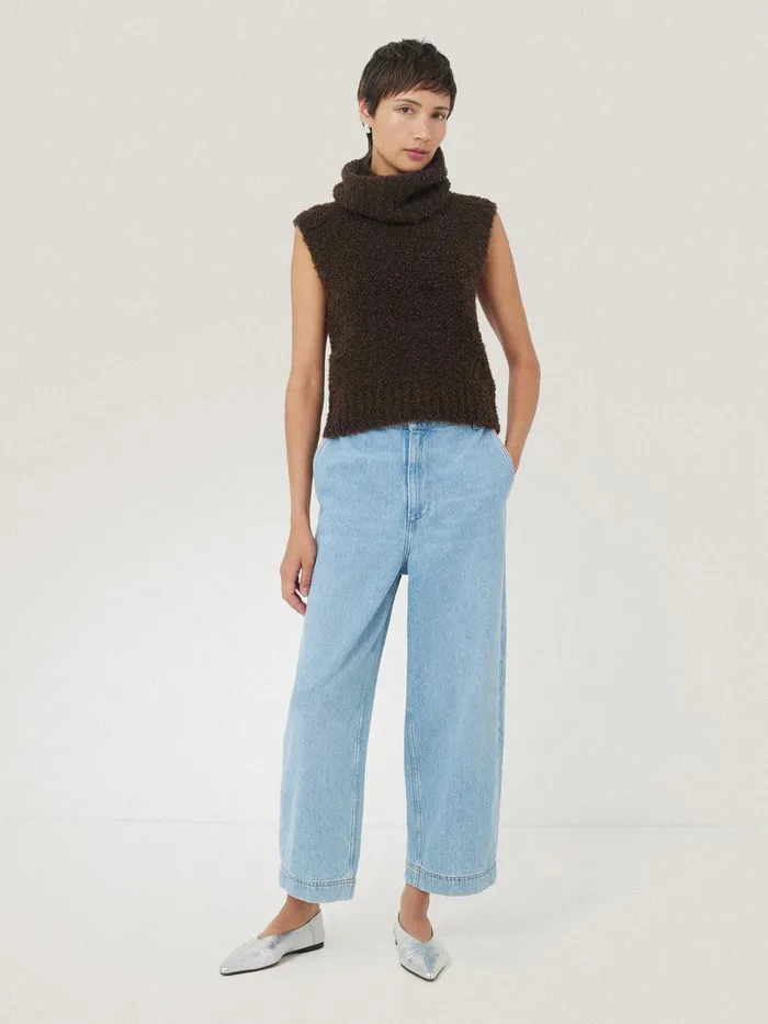 Women Cosy Boucle Tank And Snood Brown Jigsaw Pyjamas and Loungewear