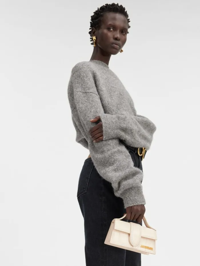 Women Crossbody and Handbags JACQUEMUS The Bambino Light Ivory Women Crossbody and Handbags JACQUEMUS The Bambino Light Ivory