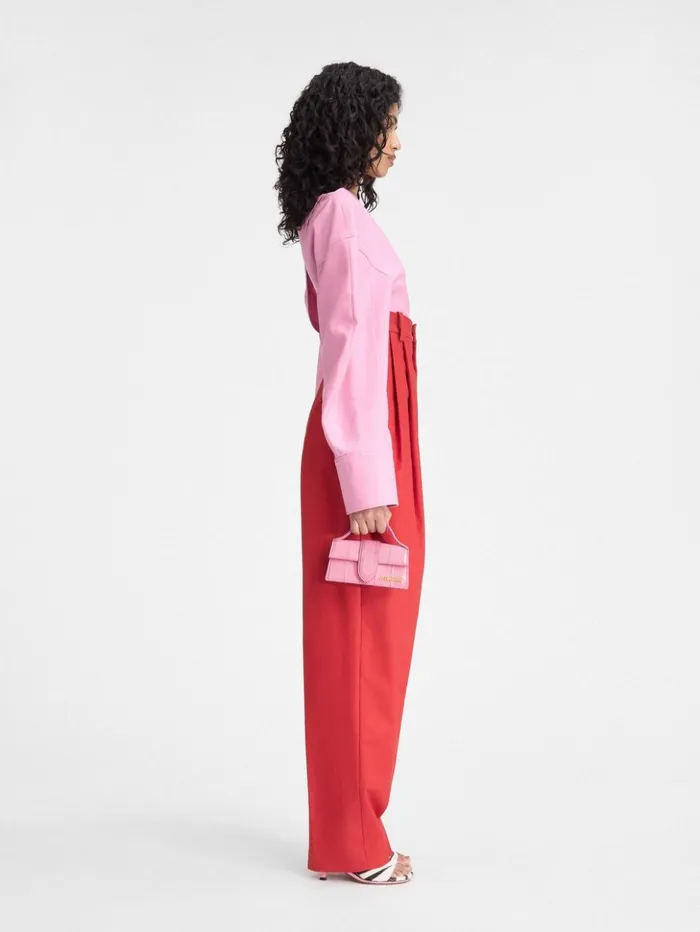 Women Crossbody and Handbags JACQUEMUS The Bambino Pale Pink Women Crossbody and Handbags JACQUEMUS The Bambino Pale Pink
