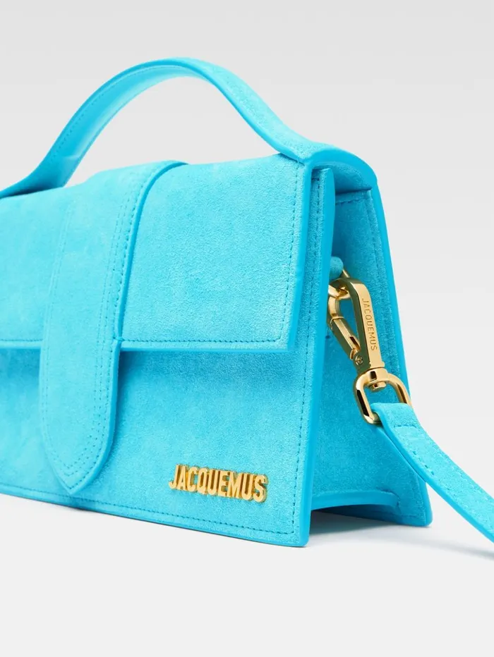Women Crossbody and Handbags JACQUEMUS The Large Bambino Light Turquoise Women Crossbody and Handbags JACQUEMUS The Large Bambino Light Turquoise