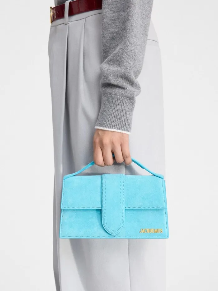 Women Crossbody and Handbags JACQUEMUS The Large Bambino Light Turquoise Women Crossbody and Handbags JACQUEMUS The Large Bambino Light Turquoise