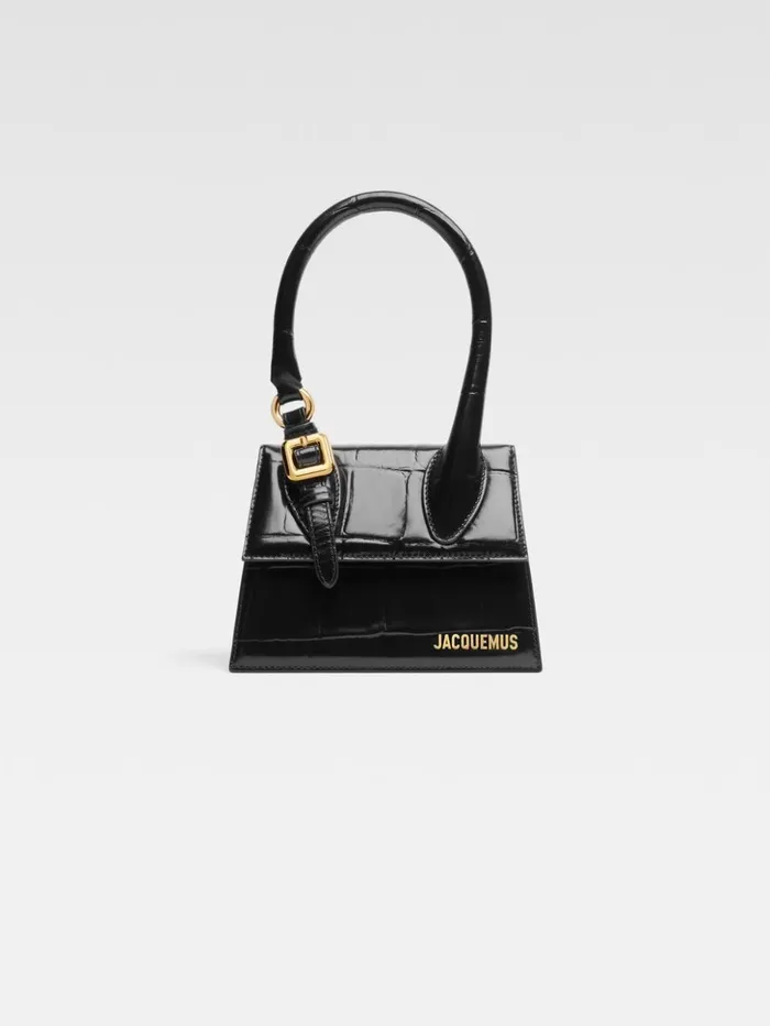 Women Crossbody and Handbags JACQUEMUS The Medium Chiquito With Buckle Black