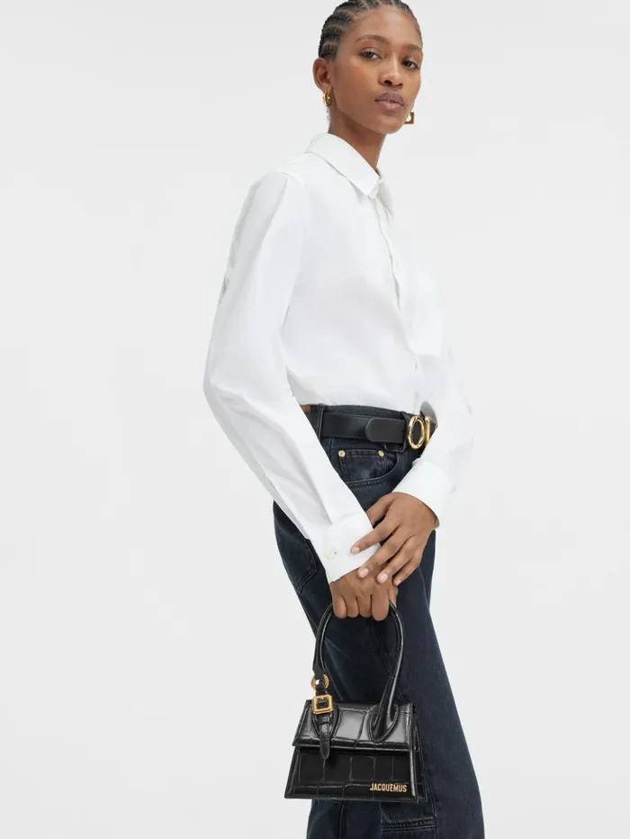 Women Crossbody and Handbags JACQUEMUS The Medium Chiquito With Buckle Black Women Crossbody and Handbags JACQUEMUS The Medium Chiquito With Buckle Black