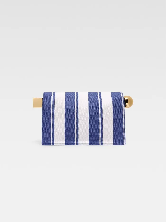Women Crossbody and Handbags JACQUEMUS The Rond Carr Clutch Print Rayure Blue Women Crossbody and Handbags JACQUEMUS The Rond Carr Clutch Print Rayure Blue