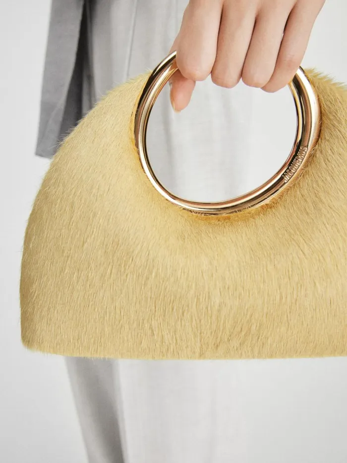Women Crossbody and Handbags JACQUEMUS The Small Calino Pale Yellow Women Crossbody and Handbags JACQUEMUS The Small Calino Pale Yellow