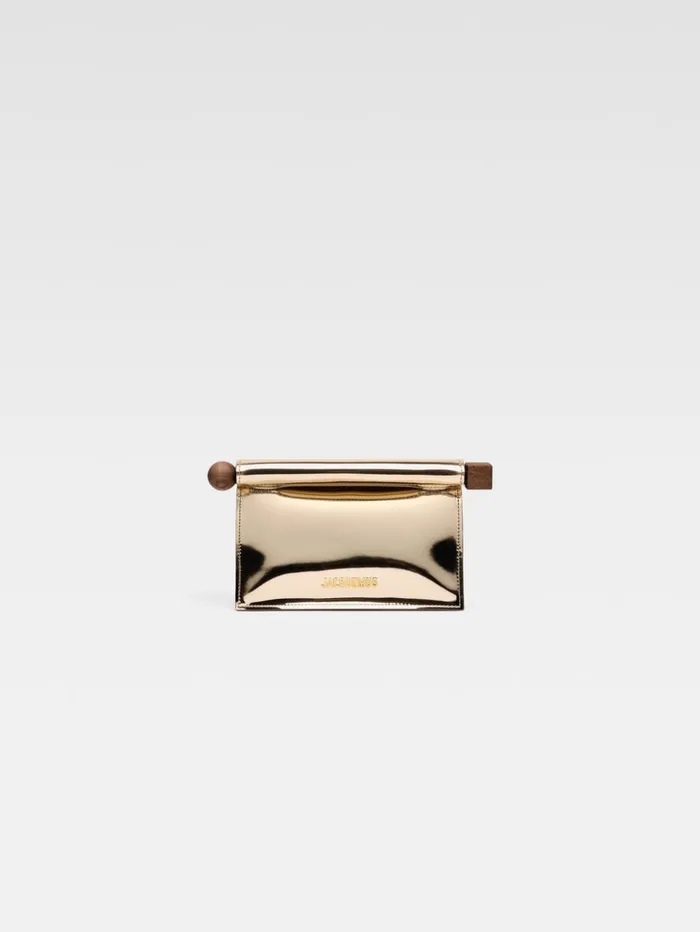 Women Crossbody and Handbags JACQUEMUS The Small Rond Carr Clutch Gold