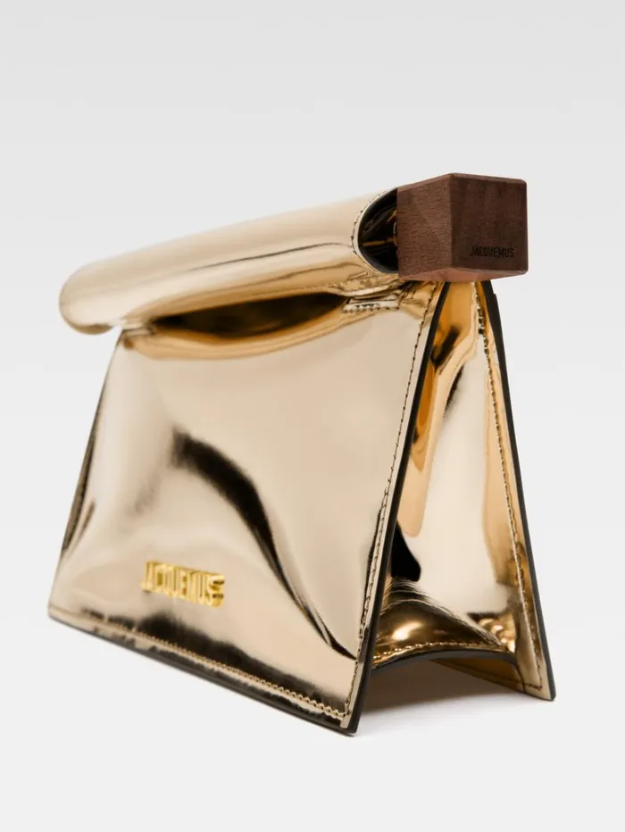 Women Crossbody and Handbags JACQUEMUS The Small Rond Carr Clutch Gold Women Crossbody and Handbags JACQUEMUS The Small Rond Carr Clutch Gold