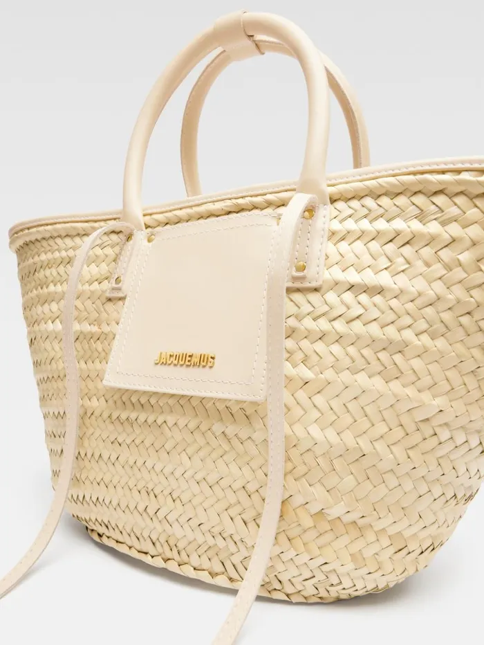 Women Crossbody and Handbags JACQUEMUS The Soli Basket Ivory