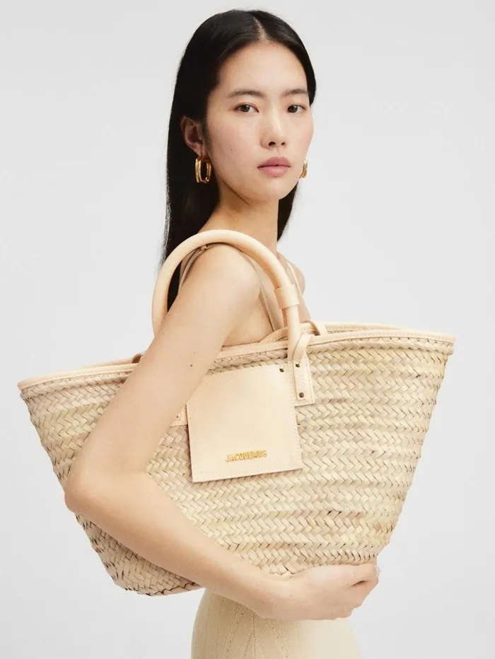 Women Crossbody and Handbags JACQUEMUS The Soli Basket Ivory