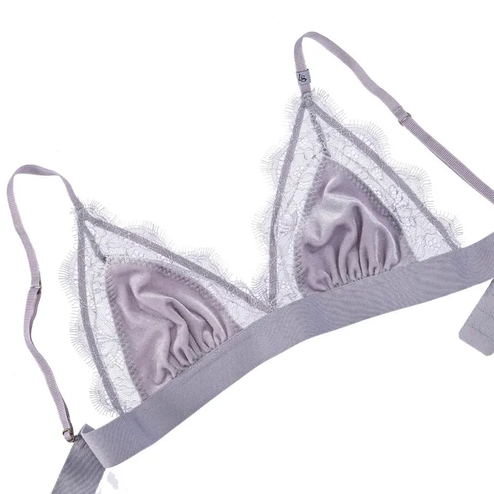 Women Cup A To D Love Stories Love Lace Bralette Lilac