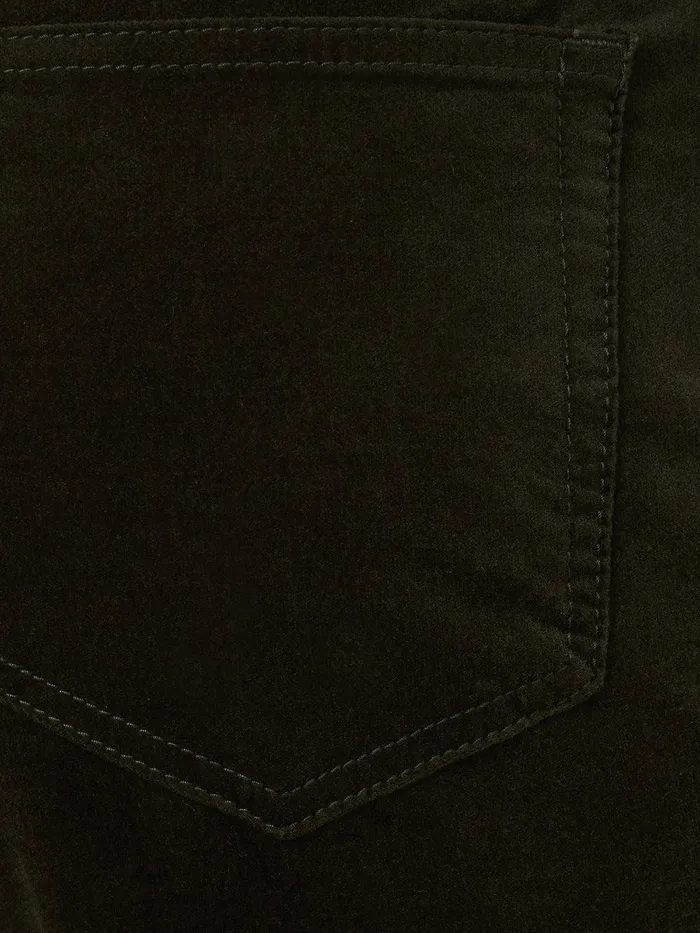 Women Delmont Velvet Tapered Jean Dark Green Jigsaw Party