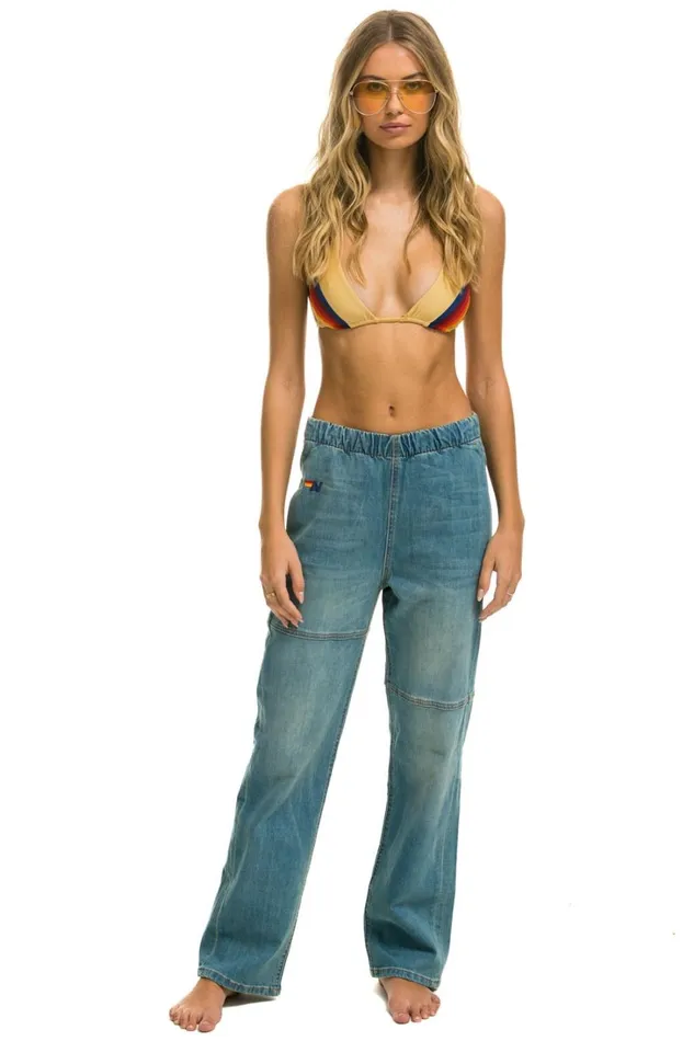 Women Denim Aviator Nation MID RISE RANCHER RELAXED FIT JEAN 8211 VINTAGE