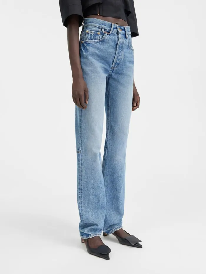 Women Denim JACQUEMUS The Straight DeNmes Denim Pants Bluetabac Women Denim JACQUEMUS The Straight DeNmes Denim Pants Bluetabac
