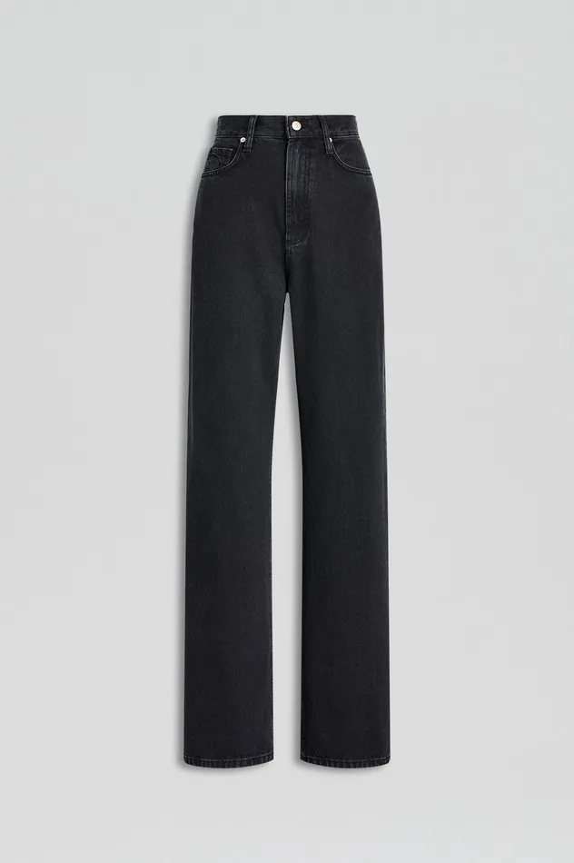 Women Denim Scanlan Theodore DENIM DRAPE LEG JEAN WASHEDBLACKG Women Denim Scanlan Theodore DENIM DRAPE LEG JEAN WASHEDBLACKG
