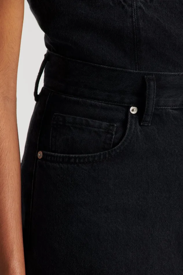 Women Denim Scanlan Theodore DENIM DRAPE LEG JEAN WASHEDBLACKG Women Denim Scanlan Theodore DENIM DRAPE LEG JEAN WASHEDBLACKG