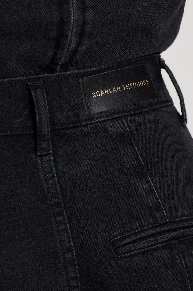 Women Denim Scanlan Theodore DENIM DRAPE LEG JEAN WASHEDBLACKG Women Denim Scanlan Theodore DENIM DRAPE LEG JEAN WASHEDBLACKG