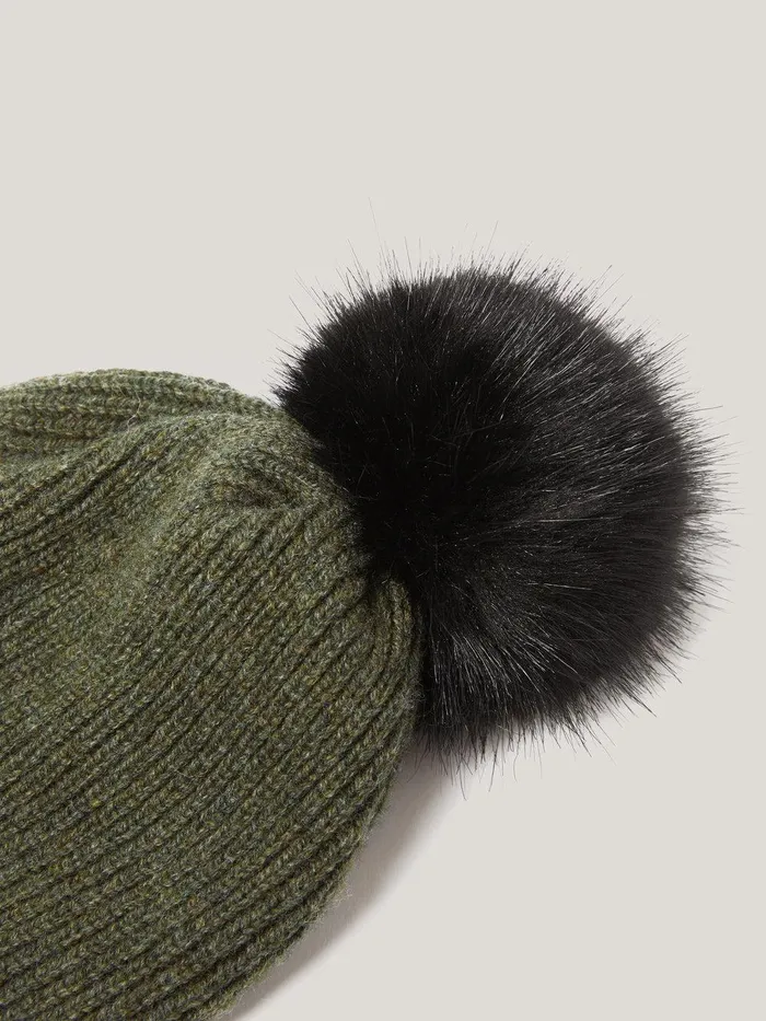 Women Donegal Pom Hat Green Jigsaw Hats and Gloves