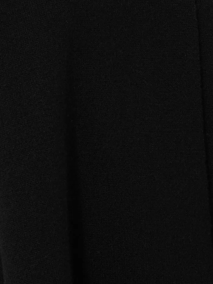 Women Double Faced Contrast Cape Black Jigsaw Knitwear and Cashmere
