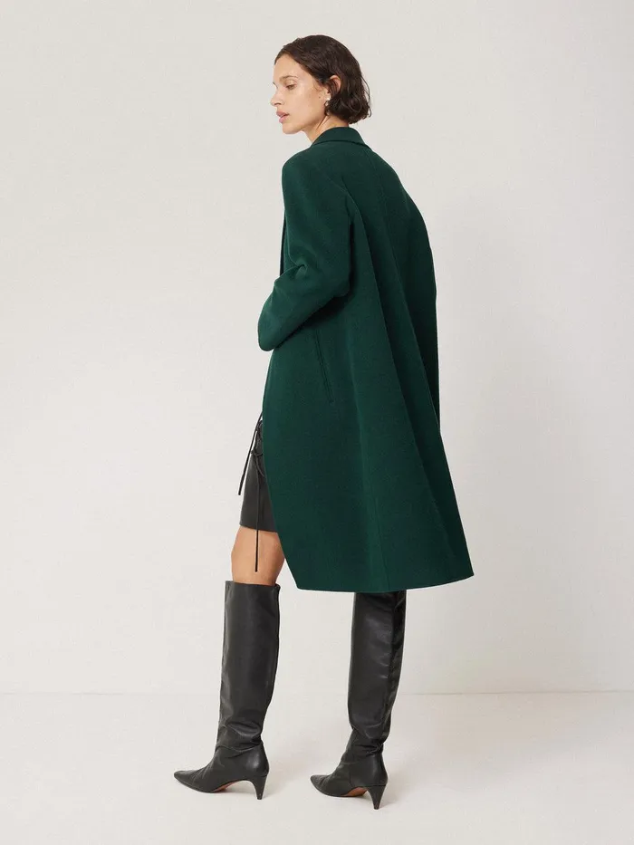 Women Double Faced Tailored Coat Green Jigsaw Coats and Jackets