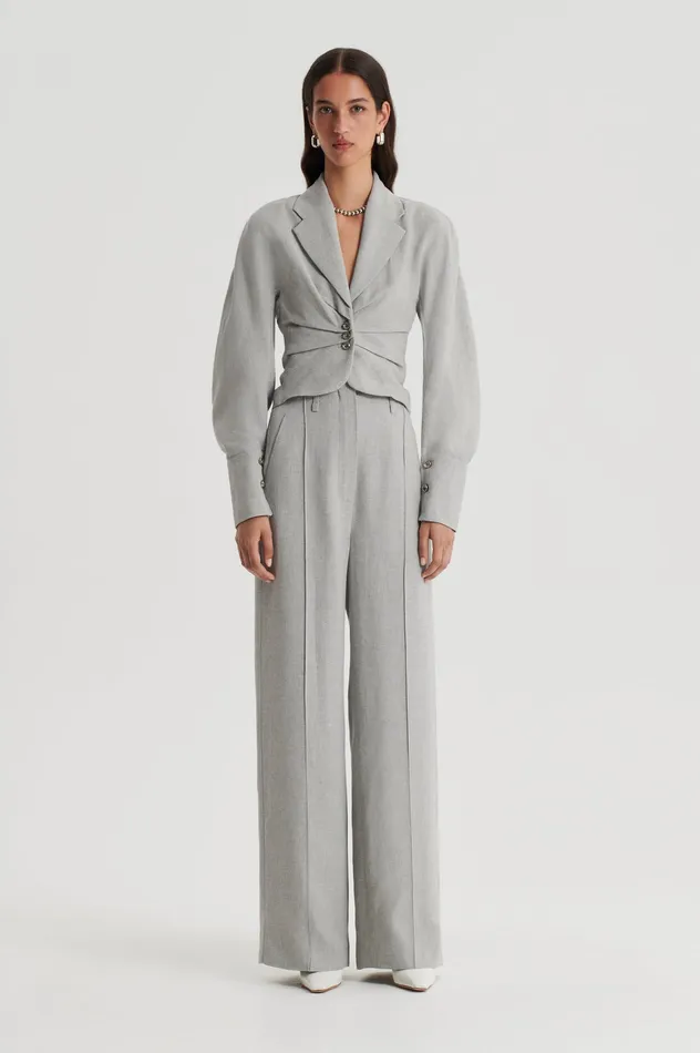 Women DRAPED TAILORED JACKET PALEGREY Jackets Scanlan Theodore