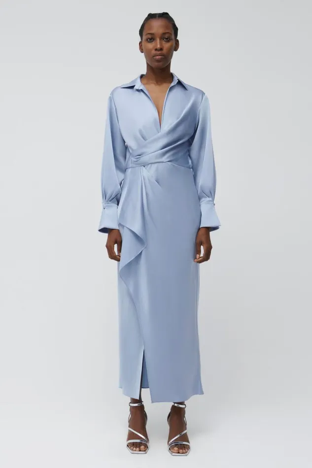 Women Dresses and Jumpsuits Jonathan Simkhai Talita Dress Blue Shirt Dress