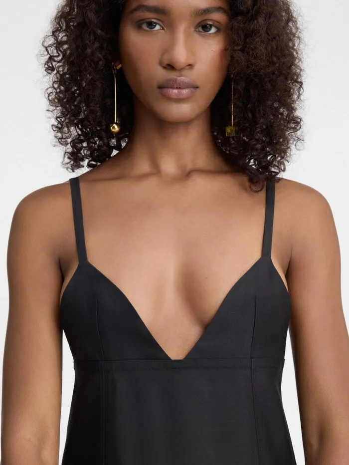 Women Dresses and Skirts JACQUEMUS The Camison Dress Black Women Dresses and Skirts JACQUEMUS The Camison Dress Black