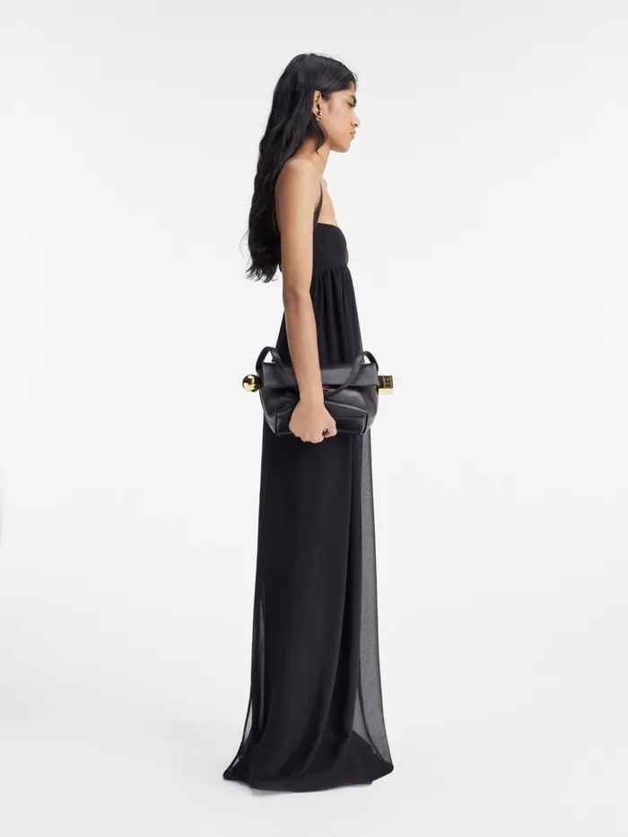 Women Dresses and Skirts JACQUEMUS The Peplo Dress Black Women Dresses and Skirts JACQUEMUS The Peplo Dress Black