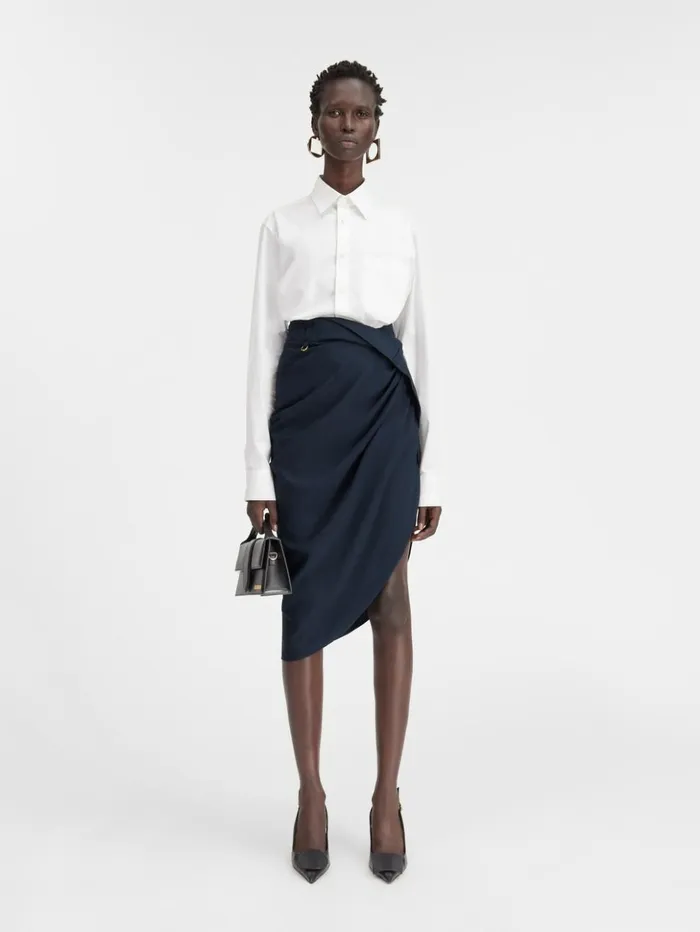 Women Dresses and Skirts JACQUEMUS The Saudade Skirt Dark Navy