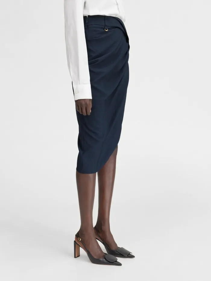 Women Dresses and Skirts JACQUEMUS The Saudade Skirt Dark Navy Women Dresses and Skirts JACQUEMUS The Saudade Skirt Dark Navy