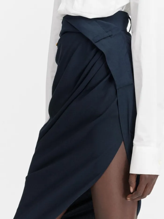 Women Dresses and Skirts JACQUEMUS The Saudade Skirt Dark Navy Women Dresses and Skirts JACQUEMUS The Saudade Skirt Dark Navy