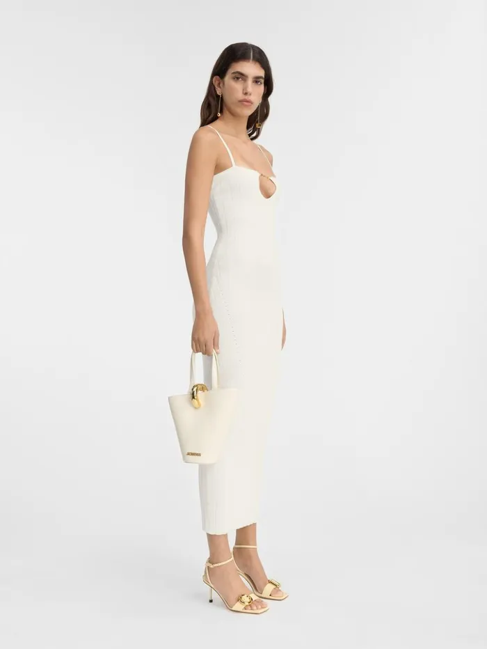 Women Dresses and Skirts JACQUEMUS The Sierra Dress With Straps Offwhite Women Dresses and Skirts JACQUEMUS The Sierra Dress With Straps Offwhite