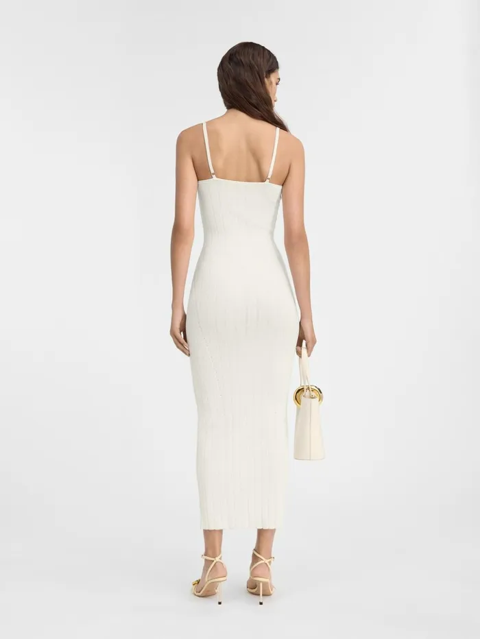 Women Dresses and Skirts JACQUEMUS The Sierra Dress With Straps Offwhite Women Dresses and Skirts JACQUEMUS The Sierra Dress With Straps Offwhite