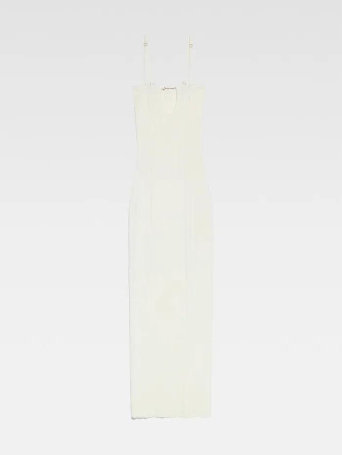 Women Dresses and Skirts JACQUEMUS The Sierra Dress With Straps Offwhite Women Dresses and Skirts JACQUEMUS The Sierra Dress With Straps Offwhite
