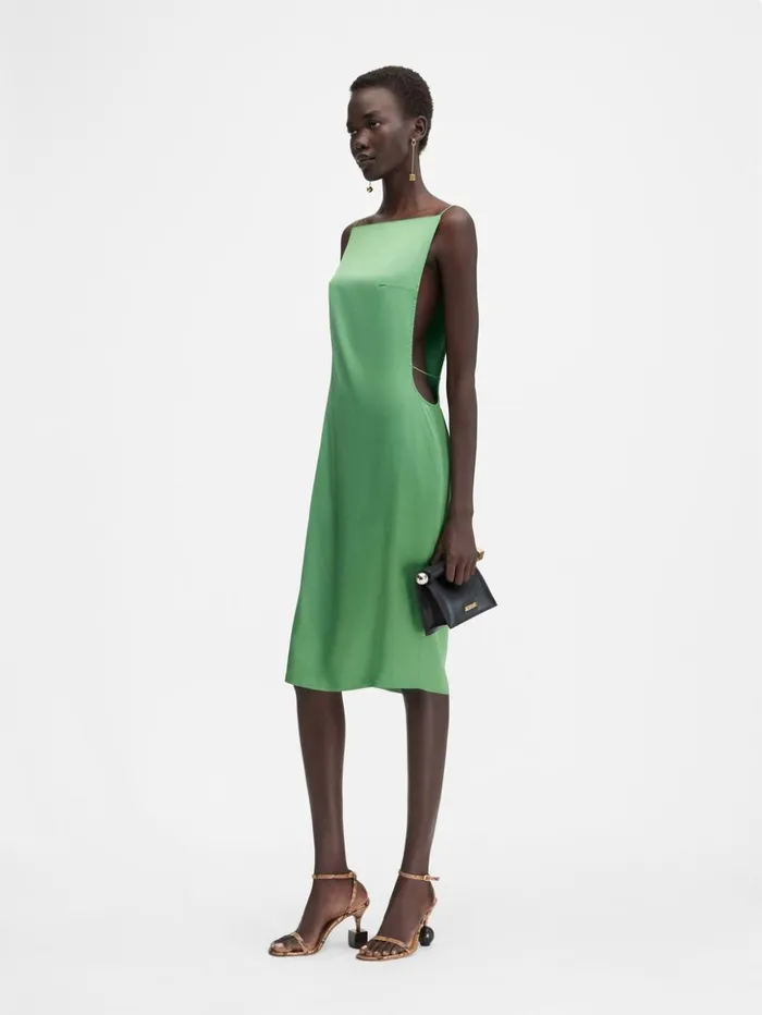 Women Dresses and Skirts JACQUEMUS The Spoglio Dress Green Women Dresses and Skirts JACQUEMUS The Spoglio Dress Green