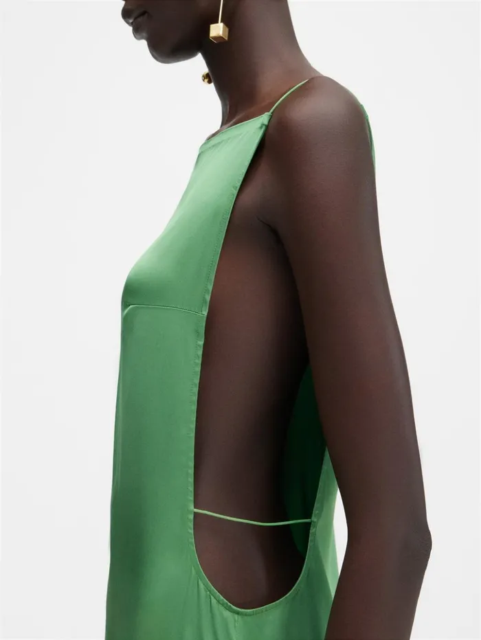 Women Dresses and Skirts JACQUEMUS The Spoglio Dress Green Women Dresses and Skirts JACQUEMUS The Spoglio Dress Green