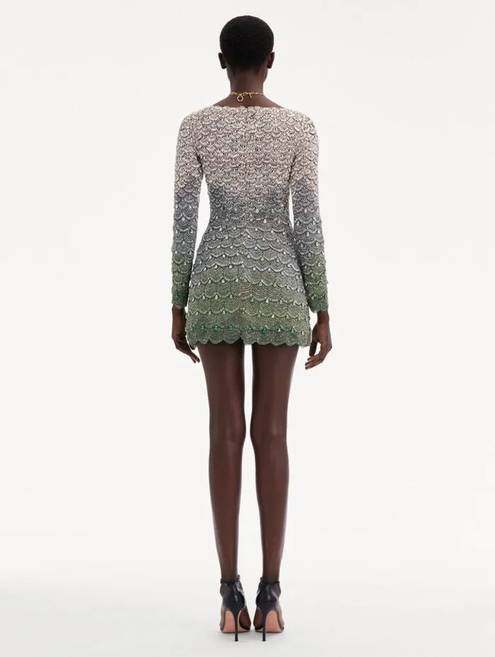 Women Dresses Oscar De La Renta Crystal Embroidered Cocktail Dress Olivine Women Dresses Oscar De La Renta Crystal Embroidered Cocktail Dress Olivine