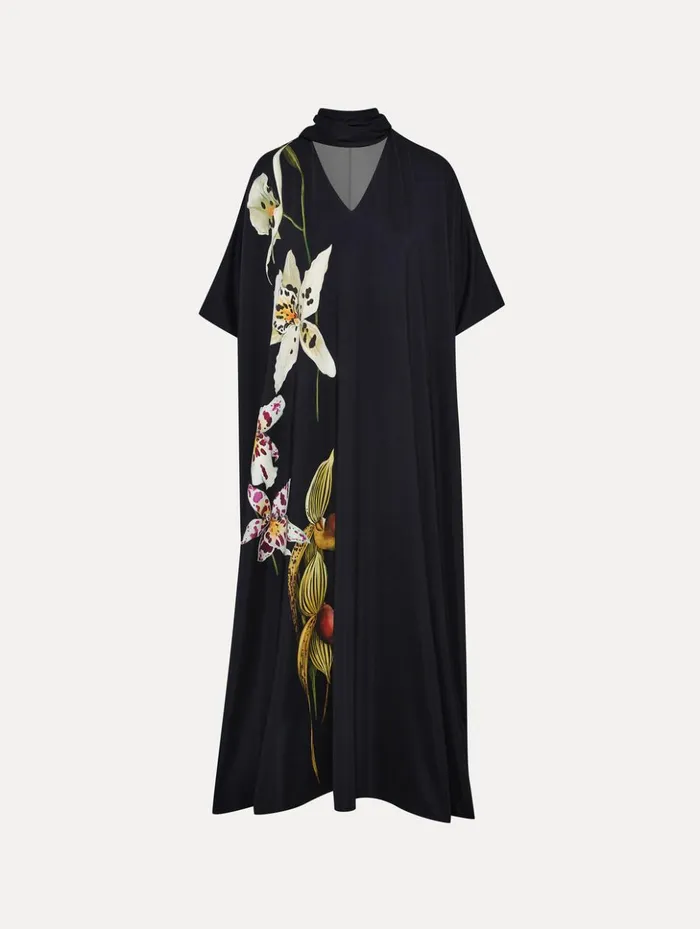 Women Dresses Oscar De La Renta Orchid Jersey Caftan