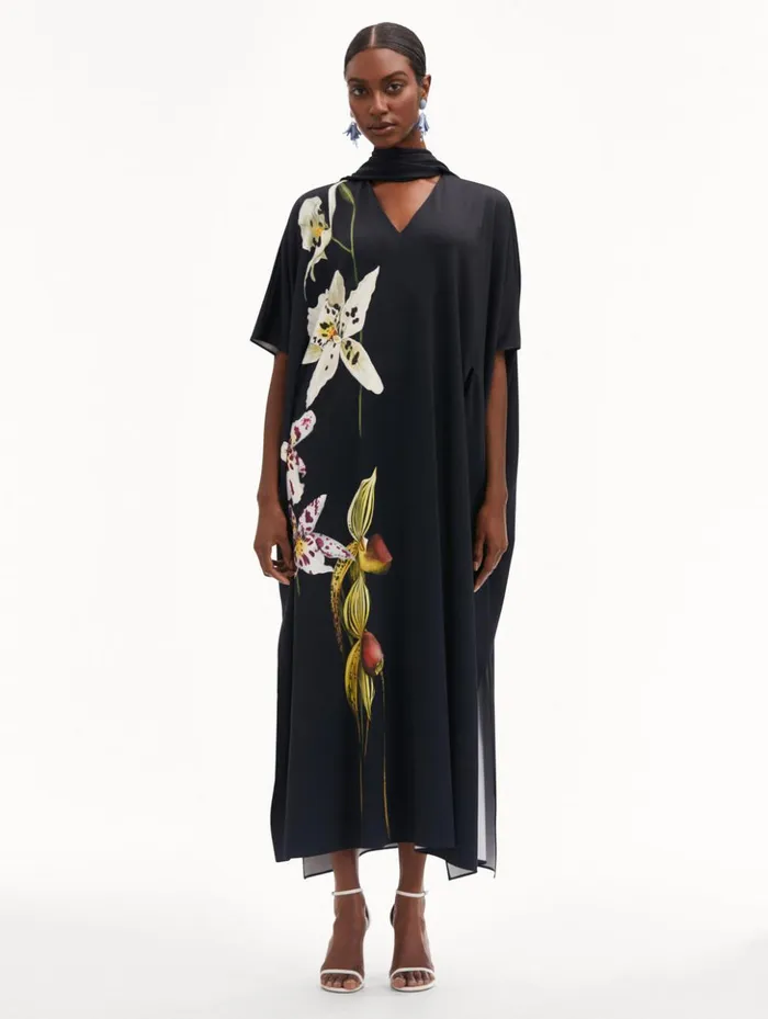 Women Dresses Oscar De La Renta Orchid Jersey Caftan Women Dresses Oscar De La Renta Orchid Jersey Caftan