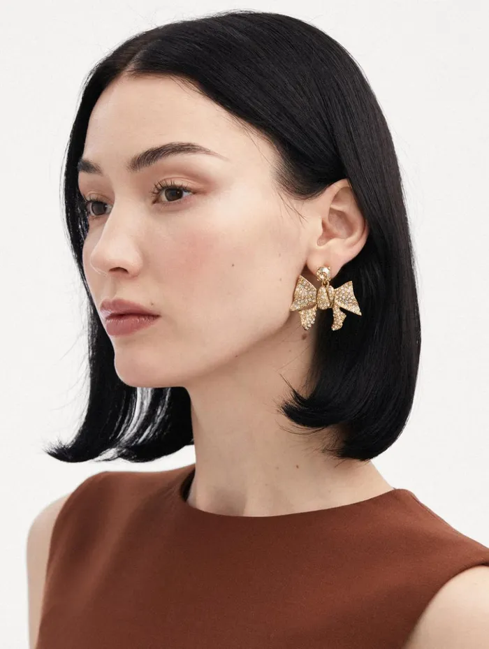 Women Earrings Oscar De La Renta Crystal Pav Bow Earrings Crystal Women Earrings Oscar De La Renta Crystal Pav Bow Earrings Crystal