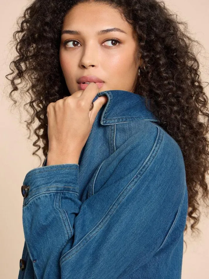Women Eden Denim Relaxed Jacket Mid Denim White Stuff Coats and Jackets Women Eden Denim Relaxed Jacket Mid Denim White Stuff Coats and Jackets