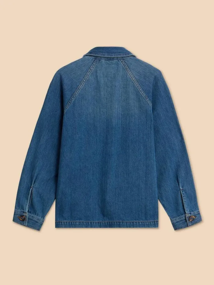 Women Eden Denim Relaxed Jacket Mid Denim White Stuff Coats and Jackets Women Eden Denim Relaxed Jacket Mid Denim White Stuff Coats and Jackets
