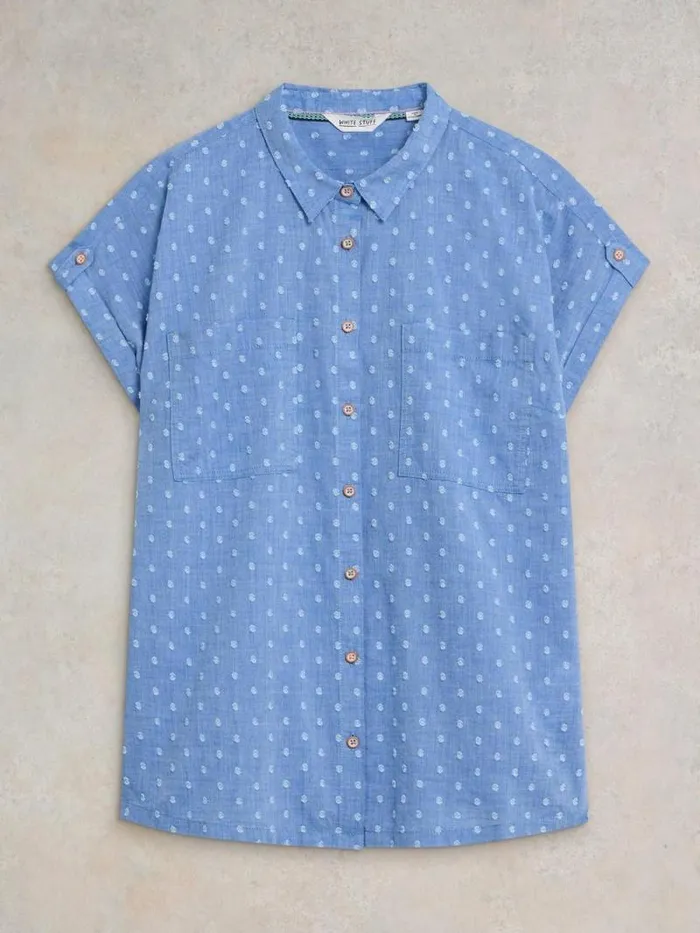 Women Ellie Organic Cotton Shirt Blue Multi White Stuff Shirts and Blouses Women Ellie Organic Cotton Shirt Blue Multi White Stuff Shirts and Blouses