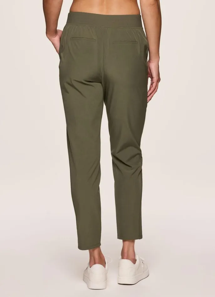 Women Everyday Ribbed Ankle Pant Olive RBX Active Pants